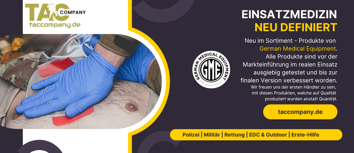 GME Produkte von der Israeli Bandage, über Chest Seal bis zum NPA