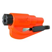 resqme® Rettungswerkzeug Glasbrecher mit Gurtmesser Rot
