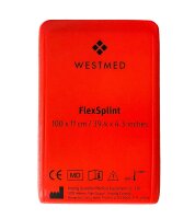 WESTMED ® Flex Splint Universalschiene gefaltet| Rot-Grau 100x11cm Large