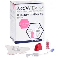 Teleflex EZ-IO Infusionsnadel 15 mm (rosa, 15G) – Steriler 5er Pack mit Stabilizer für die pädiatrische Notfallversorgung