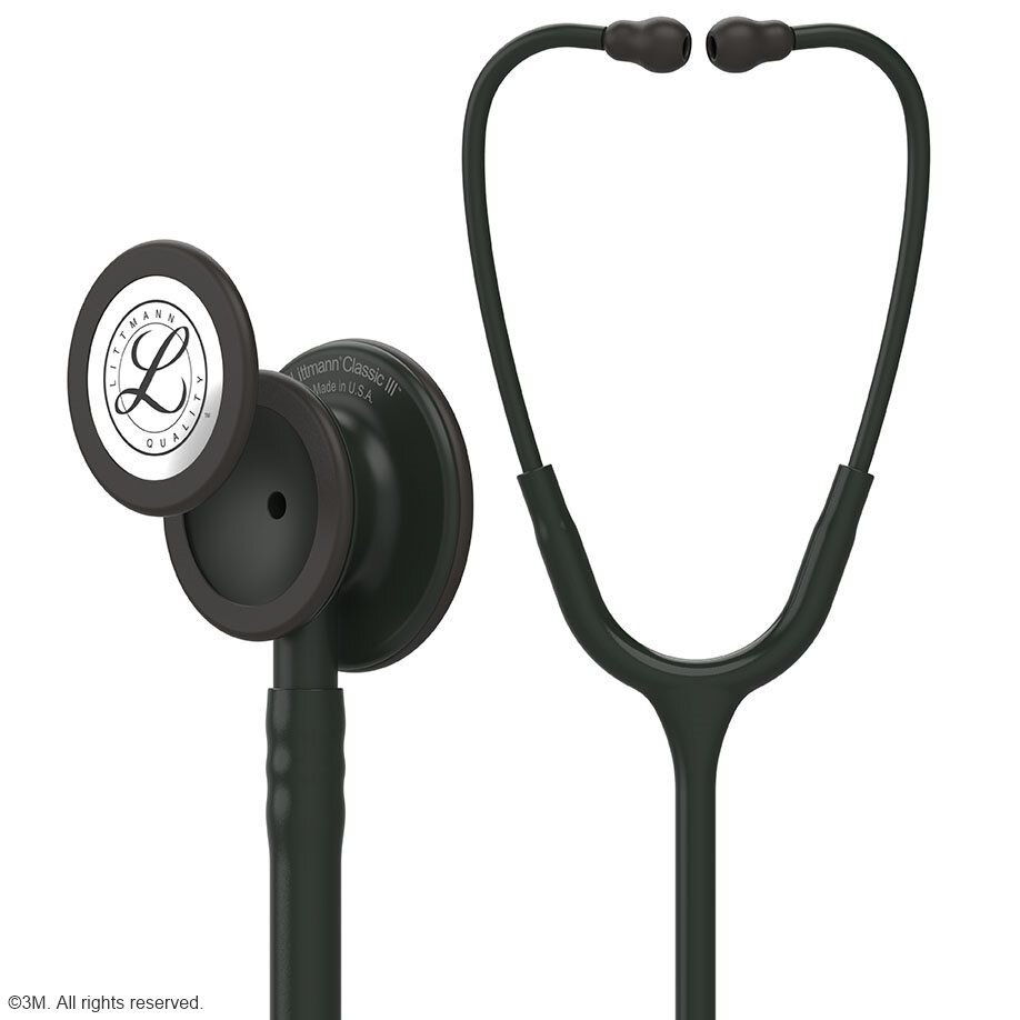 3M Littmann Cardiology IV Stethoskop mit Gratis Gravur und Penlight (Schwarz/Black Edition/Rot Stem