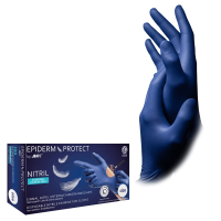 Nitrilhandschuhe Metallblau | Puderfrei | Epiderm Protect...