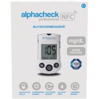 alphacheck professional NFC Blutzuckermessgerät Set...